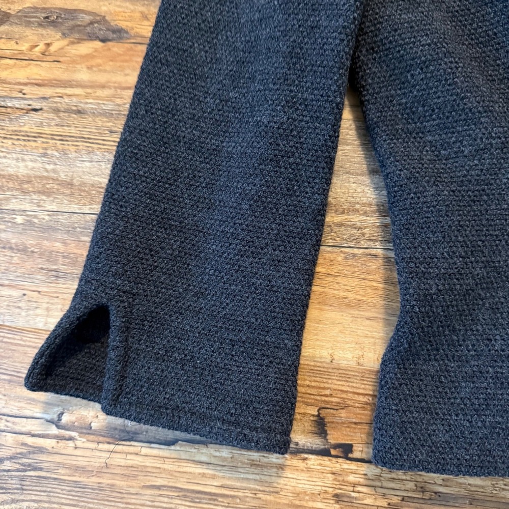 St. John Knit Blazer Jacket Womens 10 Charcoal Gray Black Portrait Collar LUXE - Picture 7 of 12